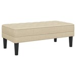 Banc vidaXL Crème 113x57x39 cm en tissu