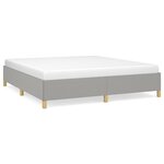 vidaXL Cadre de lit sans matelas gris clair 160x200 cm tissu