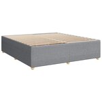 vidaXL Sommier à lattes de lit avec matelas Gris clair 180x200cm Tissu