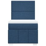vidaXL Sommier à lattes de lit avec matelas Bleu 90x190 cm Tissu