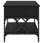 vidaXL Table basse Chêne noir 70x50x50cm Bois d'ingénierie