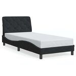 vidaXL Cadre de lit sans matelas noir 90x190 cm velours