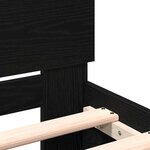 vidaXL Cadre de lit Chêne noir 203 x 185 x 70 cm Bois d'ingénierie