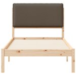 vidaXL Cadre de lit avec tête de lit rembourrée Taupe 80 x 200 cm