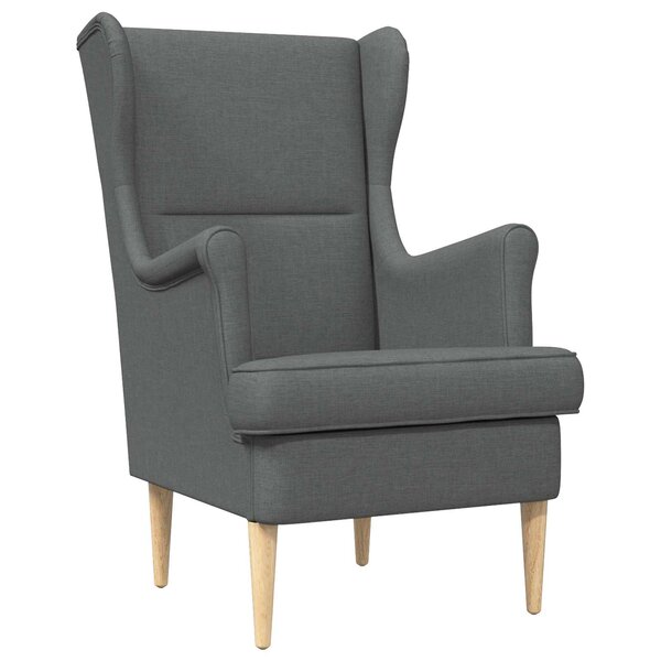 vidaXL fauteuil Gris foncé tissu