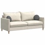 vidaXL Coussins de siège 2 Pièces Gris foncé Ø30 x 13 cm tissu