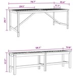 vidaXL Ensemble de salle à manger de jardin 3 pièces en bois d'acacia