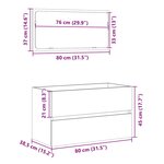 vidaXL Armoire de bain avec miroir gris béton bois d'ingénierie
