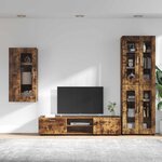 vidaXL Ensemble meuble TV FLORIN Chêne fumé Bois d'ingénierie