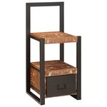 vidaXL Support valet Multicolore Bois massif de récupération