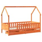 vidaXL Cadre de lit enfants avec tiroirs sans matelas 80x200 cm bois