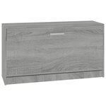vidaXL Banc à chaussures Sonoma gris 80x24x45 cm Bois d'ingénierie