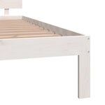 vidaXL Cadre de lit sans matelas blanc 180x200 cm