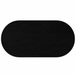 vidaXL Dessus de table marron foncé 120x60x4cm bois chêne massif ovale