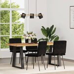 vidaXL Chaises à manger lot de 4 Noir Velours
