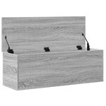 vidaXL Boîte de rangement sonoma gris 102x35x35 cm bois d'ingénierie
