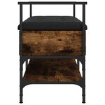 vidaXL Banc à chaussures chêne fumé 85 5x42x57 5 cm bois d'ingénierie