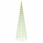 vidaXL Sapin de Noël sur mât de drapeau 1134 LED Colorées 800 cm