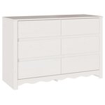 Commode vidaXL "DRAMMEN" Blanche 111x43x73 5 cm en Bois massif de Pin