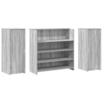 vidaXL Bureau de réception sonoma gris 180x50x103 5 cm bois ingénierie