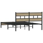 vidaXL Cadre de lit sans matelas chêne sonoma 150x200 cm
