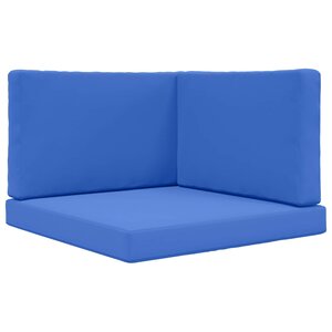 vidaXL Coussin de canapé d'extérieur 3 Pièces Bleu royal Polyester