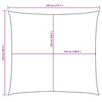 vidaXL Voile de parasol tissu oxford rectangulaire 2 5x3 m noir
