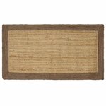 vidaXL Tapis de surface Gris 80 x 150 cm Jute