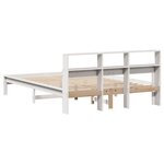 vidaXL Lit bibliothèque sans matelas blanc 120x200 cm bois pin massif