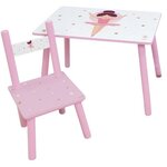 Danseuse Ballerine Table hauteur 41 5 cm x 61 cm x 42 cm + chaise hauteur 49 5 cm x 31 cm x 31 5 cm