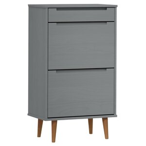 vidaXL Armoire à chaussures MOLDE Gris 59 5x35x103 cm Bois de pin