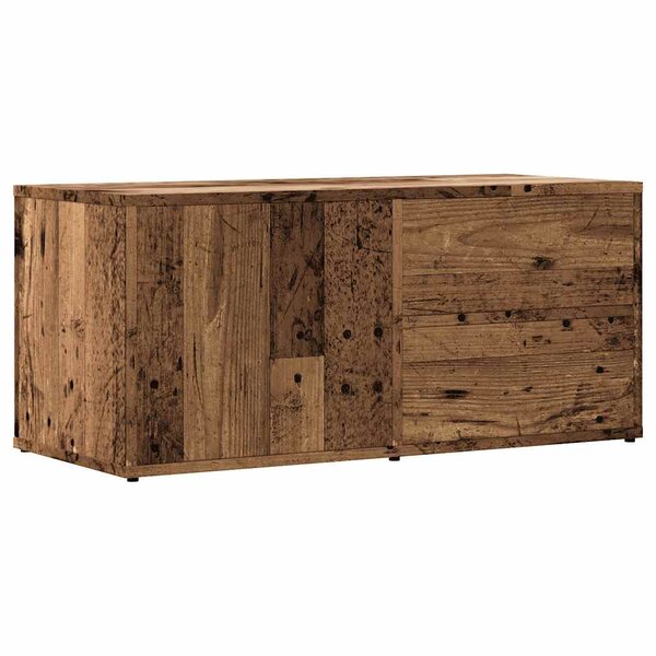 vidaXL Meuble TV vieux bois 80x34x35 5 cm bois d'ingénierie