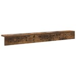 vidaXL Porte-manteau mural Chêne fumé 100 x 10.5 x 10.5 cm