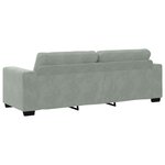 vidaXL Ensemble de Canapés 3 Pièces Gris clair 221 x 80 x 80 cm Velours
