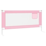 vidaXL Barrière de sécurité de lit d'enfant Rose 180x25 cm Tissu