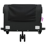 vidaXL Remorque de vélo noir 30 kg fer