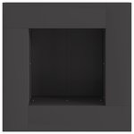 vidaXL Foyer carré noir 60x60x30 cm en acier