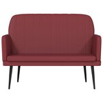 Banc banquette rouge bordeau x 107 x 80 x 81 cm synthétique 02_0010571