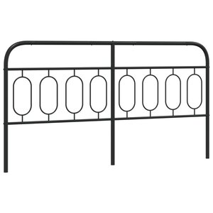 vidaXL Tête de lit de remplacement métal noir 193 cm