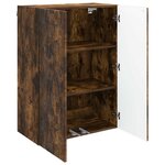 vidaXL Armoire Murale 66 x 34 5 x 90 cm Bois d'ingénierie Chêne fumé
