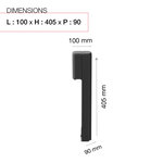 Console murale à visser Soléa Noir Sablé RAL 2100 MS