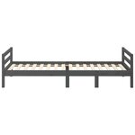 vidaXL Cadre de lit sans matelas gris 90x200 cm bois de pin massif