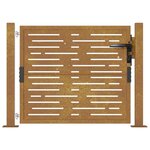 vidaXL Portail de jardin 105x80 cm acier corten conception de carré