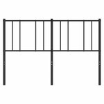 vidaXL Tête de lit de remplacement métal noir 140 cm