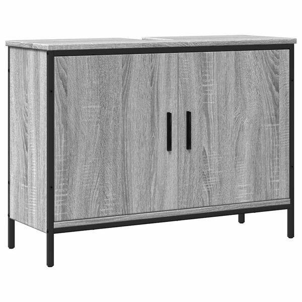 vidaXL Armoire lavabo de salle de bain sonoma gris 80x30x60 cm