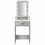 vidaXL Table de Toilette Gris 50 x 41 x 140 cm Bois d'ingénierie