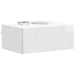 vidaXL Cabinet de chevet mural Blanc brillant 49 x 34 5 x 20 cm