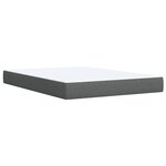 vidaXL Sommier à lattes de lit avec matelas Gris foncé 140x190cm Tissu
