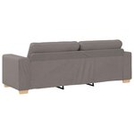 vidaXL Canapé 3 Pièces Taupe 221 x 80 x 80 cm Tissu en lin mélangé