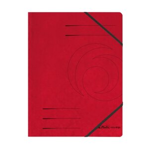 Lot de 5 Chemises à élastiques easyorga A4 Colorspan Rouge HERLITZ